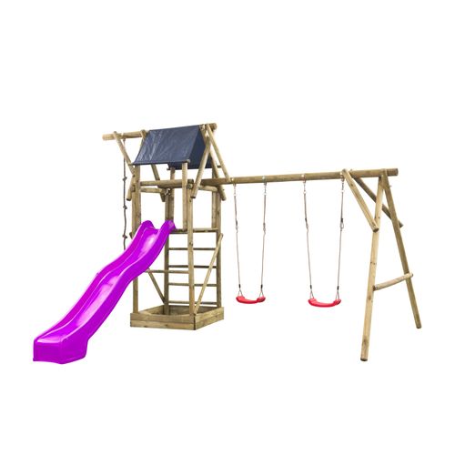 SwingKing speeltoestel Niels violet met glijbaan 3m
