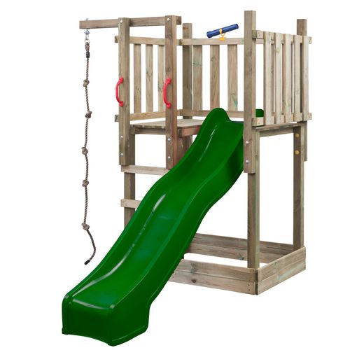 SwingKing speeltoren Mario met glijbaan 2,5m groen 131x250x210cm