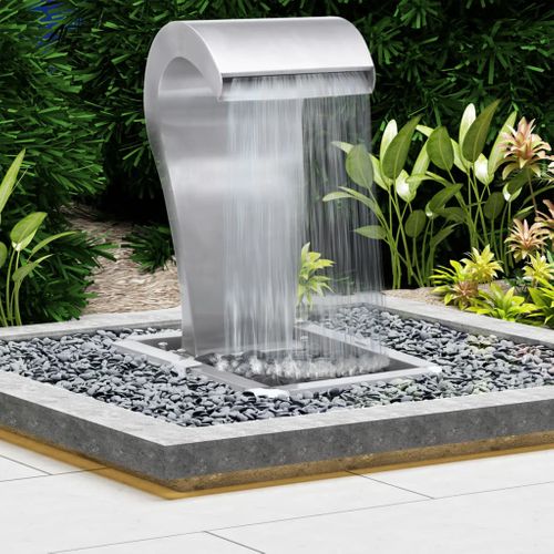 Vidaxl Waterval - Roestvrij Staal - Led - 52.4 X 34.2 X 82 Cm